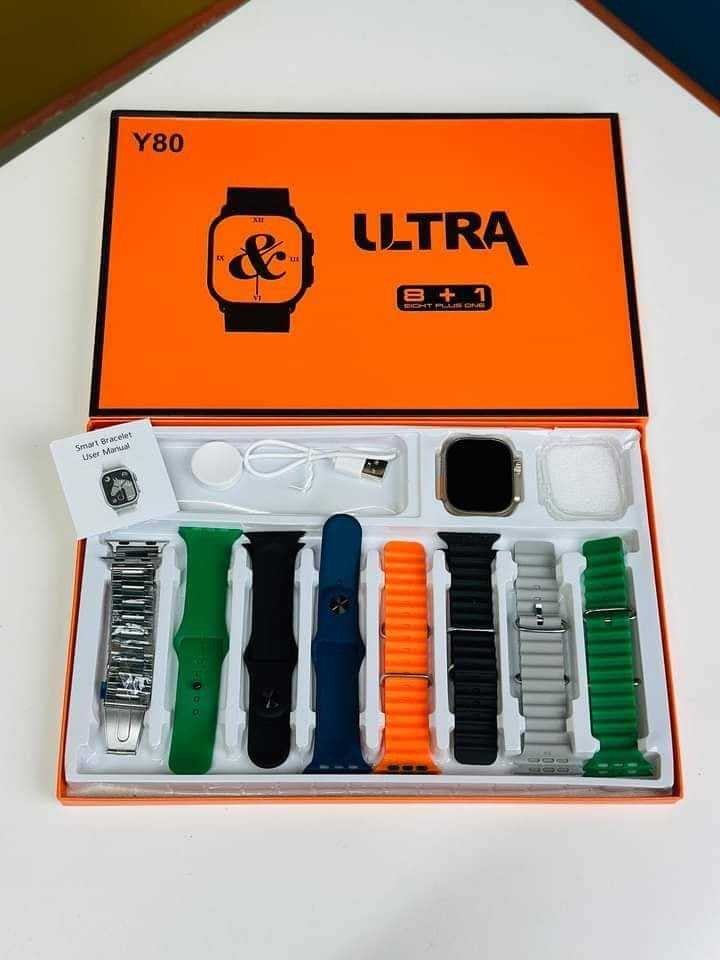 Y80 Ultra Smart Watch with 8 Strap